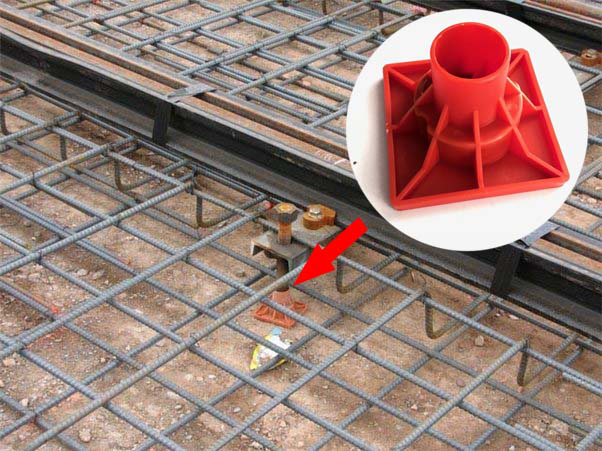 Puncture Resistant Rebar Caps Rebar square safety cap with steel plate