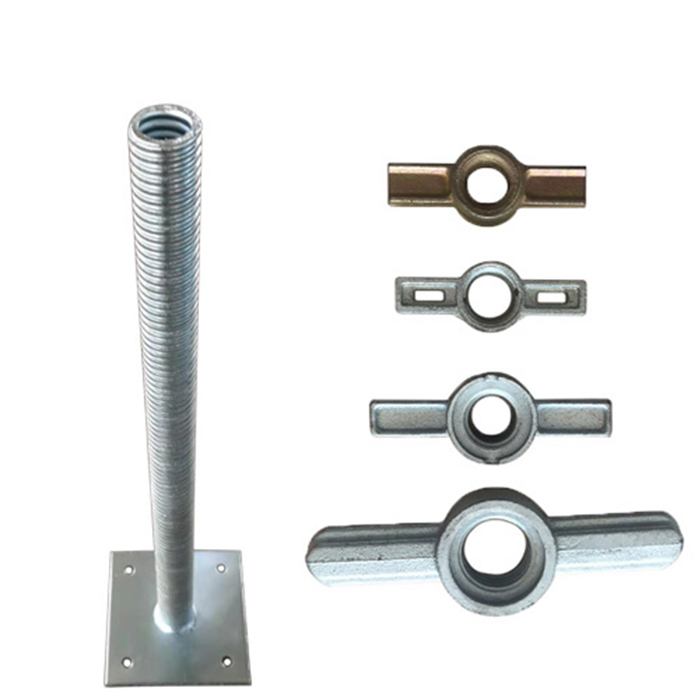 Hollow and Solid Scaffold Screw Jack base swivel U head for Construction