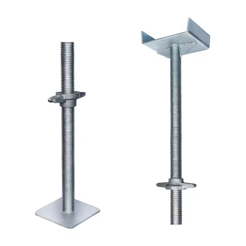 Hollow and Solid Scaffold Screw Jack base swivel U head for Construction